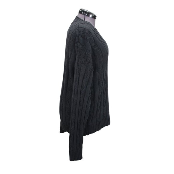 American Crew Club Fisherman Sweater Men’s Size XL Cable Knit V-Neck Vintage - Picture 4 of 10